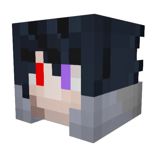 JuMariah Minecraft avatar head, 3D render