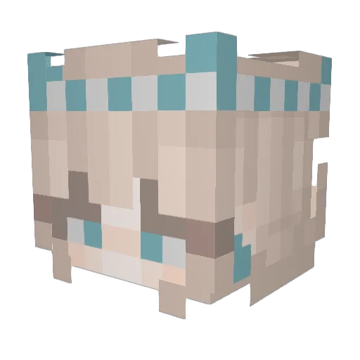 JuMe_chan Minecraft avatar head, 3D render
