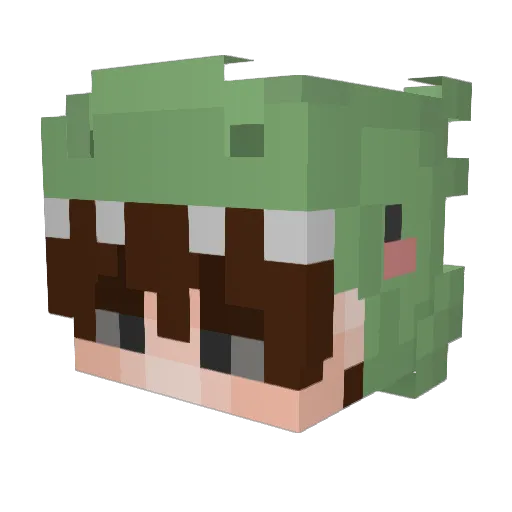 JuMoDiTi Minecraft avatar head, 3D render