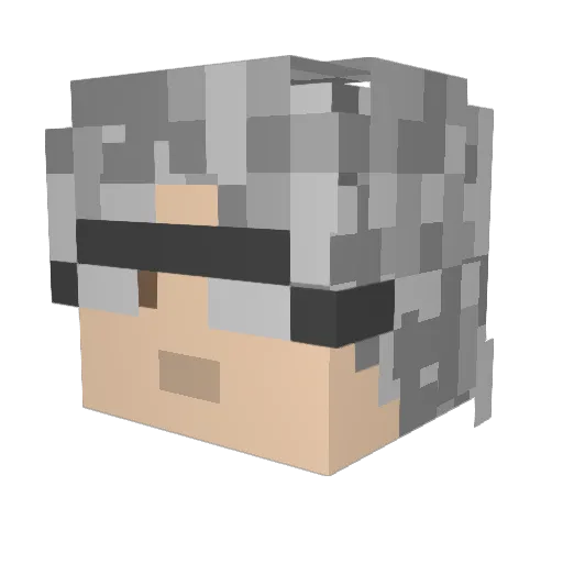 JuaNito19 Minecraft avatar head, 3D render