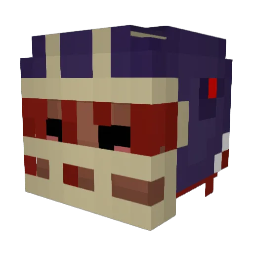 JuaSteve Minecraft avatar head, 3D render