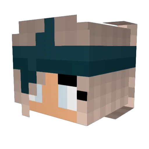 JuahPoah Minecraft avatar head, 3D render