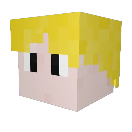 JuamVa Minecraft avatar head, 3D render