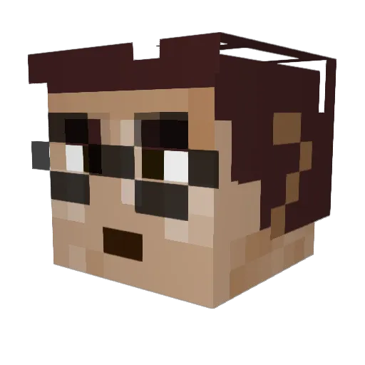 Juan07qc Minecraft avatar head, 3D render