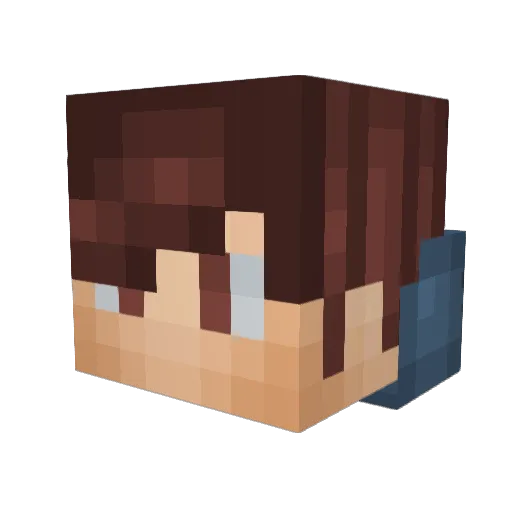 Juan67 Minecraft avatar head, 3D render