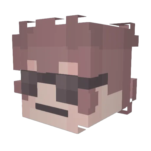Juan7043 Minecraft avatar head, 3D render