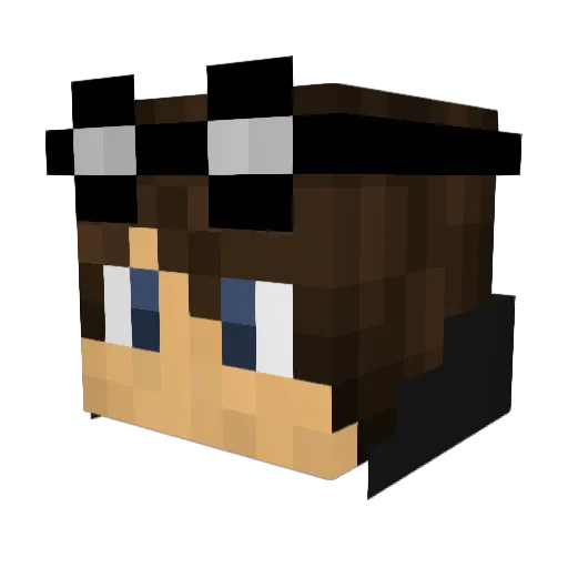 JuanBroTato Minecraft avatar head, 3D render