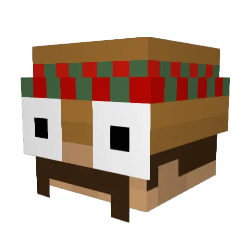 JuanButters Minecraft avatar head, 3D render