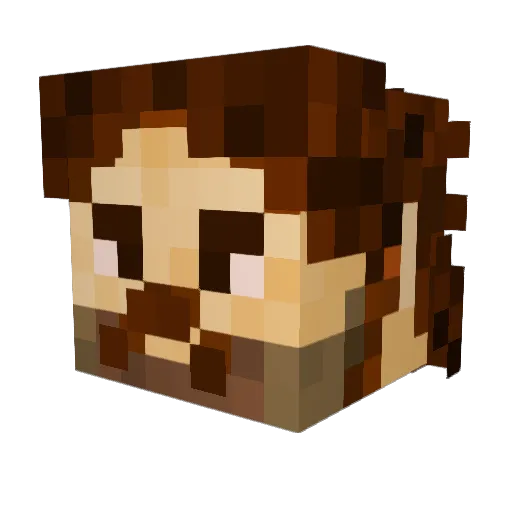 JuanCruel Minecraft avatar head, 3D render