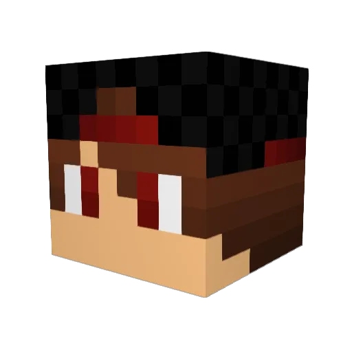 JuanD17 Minecraft avatar head, 3D render