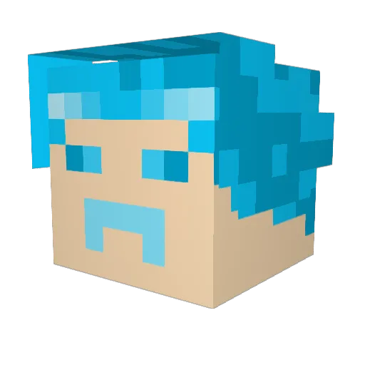 JuanDaCableMan Minecraft avatar head, 3D render