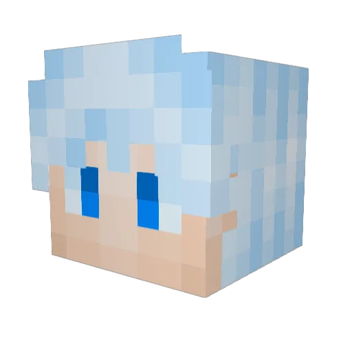 JuanDan Minecraft avatar head, 3D render
