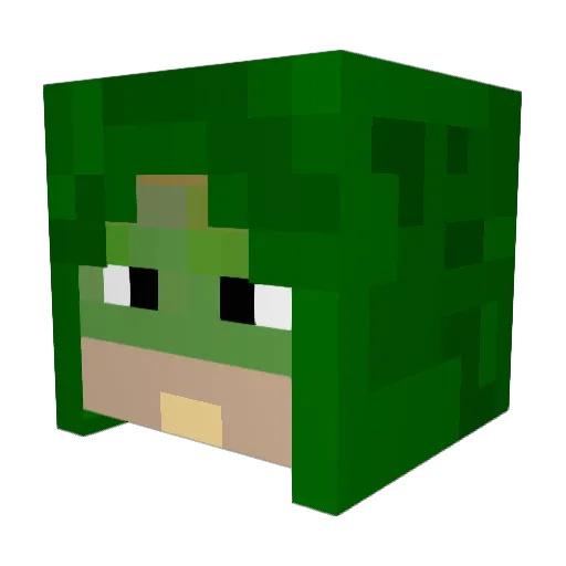 JuanItalian Minecraft avatar head, 3D render