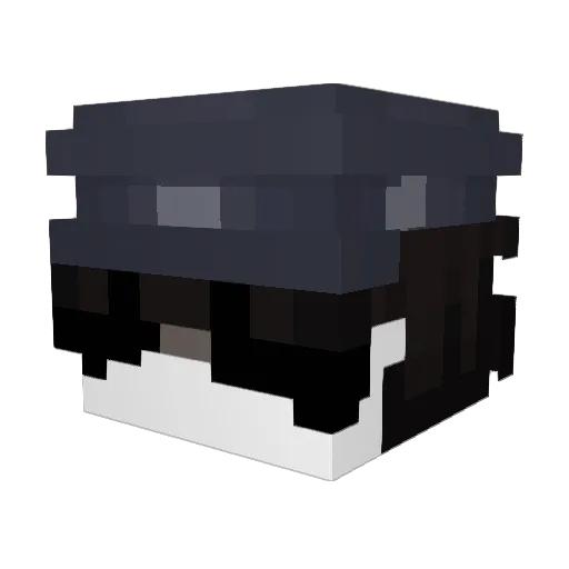 JuanMile Minecraft avatar head, 3D render