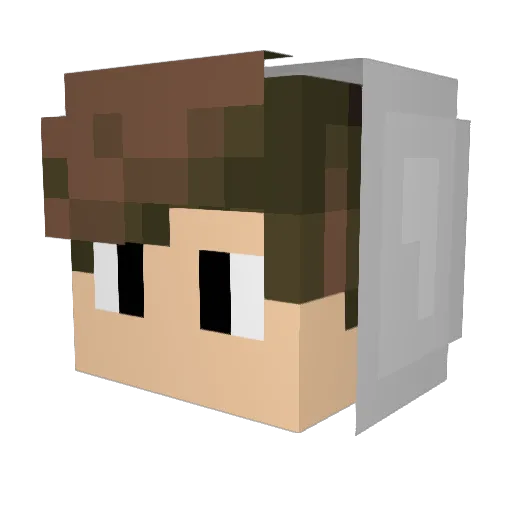 JuanNCS Minecraft avatar head, 3D render