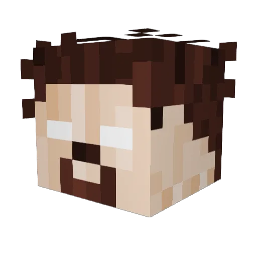 JuanP17 Minecraft avatar head, 3D render