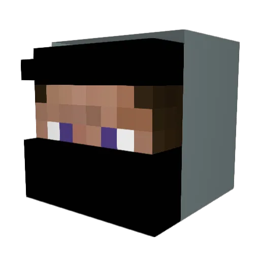 JuanPotera Minecraft avatar head, 3D render
