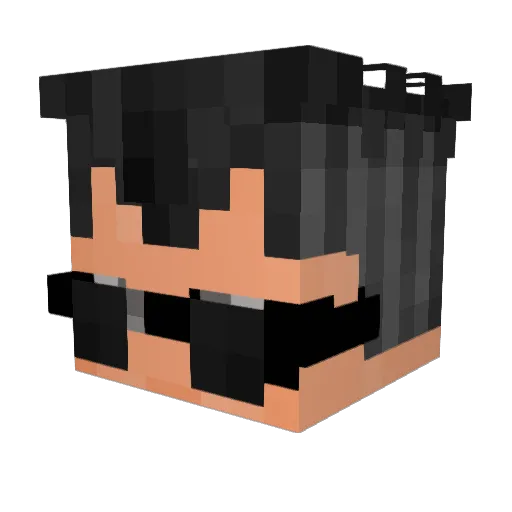 JuanRamonRallo Minecraft avatar head, 3D render