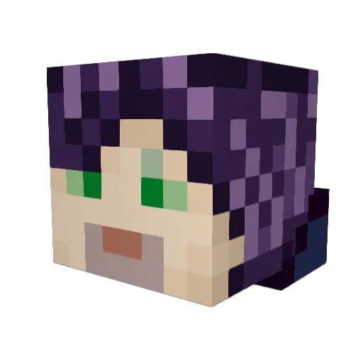 JuanSe82 Minecraft avatar head, 3D render