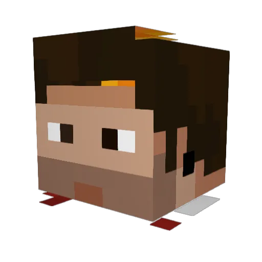 JuanTexeira19 Minecraft avatar head, 3D render