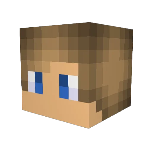 JuanThePokemon Minecraft avatar head, 3D render