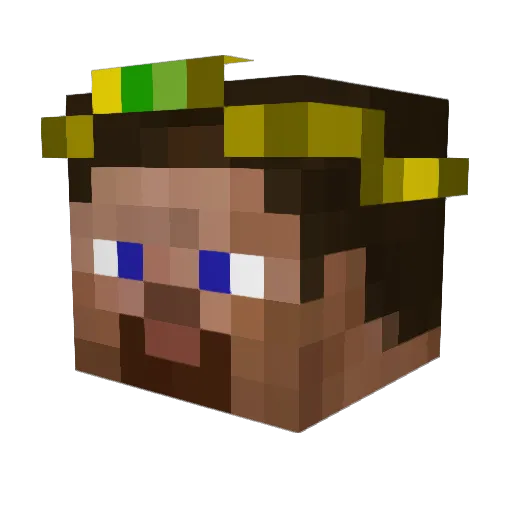 JuanXIII Minecraft avatar head, 3D render