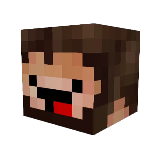 Juan_Cena_ Minecraft avatar head, 3D render