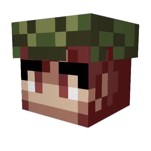 Juan_Maoer Minecraft avatar head, 3D render