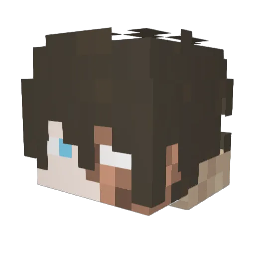 Juan_Okrxsty Minecraft avatar head, 3D render