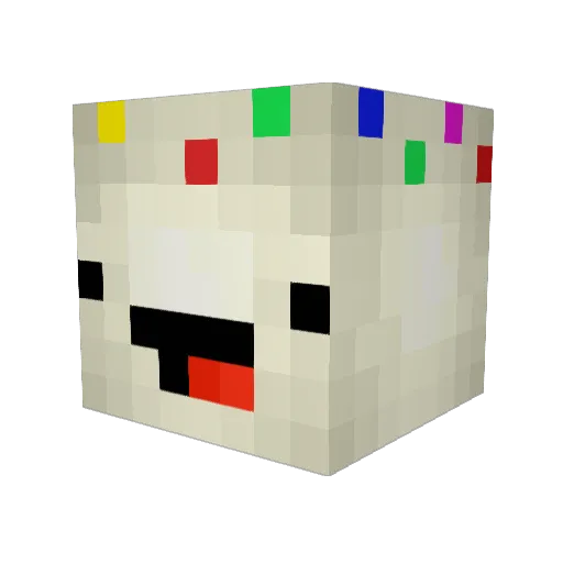 Juan_Sang Minecraft avatar head, 3D render