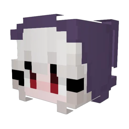 JuanaYo Minecraft avatar head, 3D render