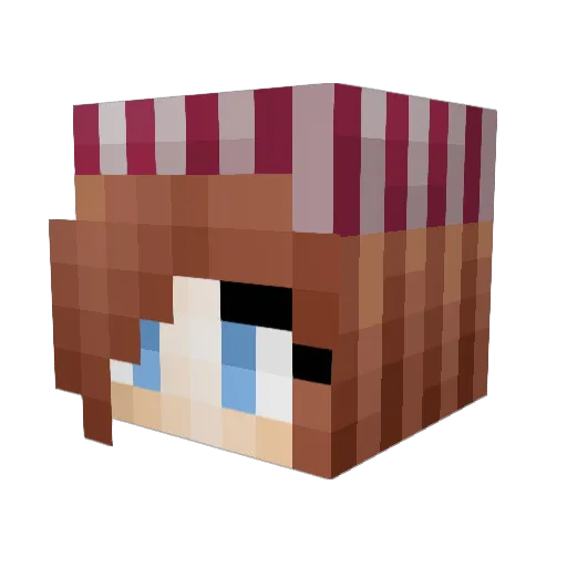 Juana_Bang Minecraft avatar head, 3D render