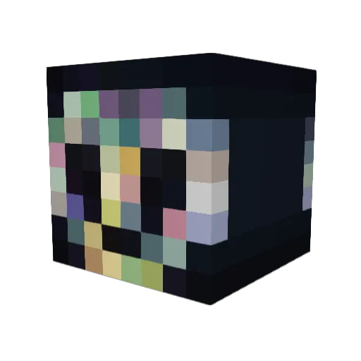 Juanashima Minecraft avatar head, 3D render