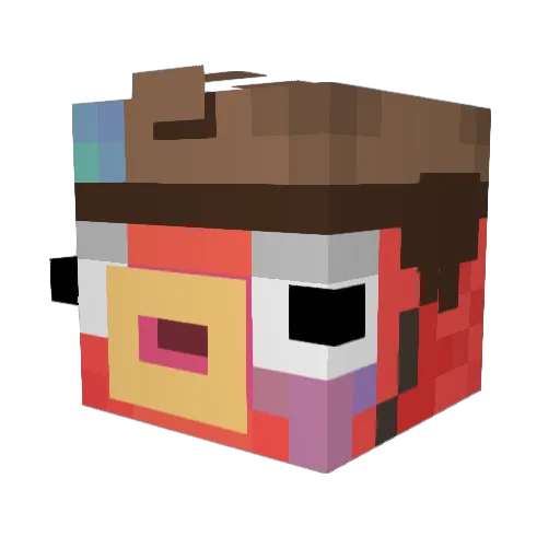 Juancarlin Minecraft avatar head, 3D render