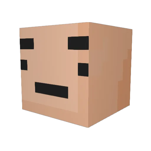 Juanch028 Minecraft avatar head, 3D render
