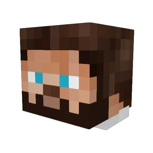JuandaRT18 Minecraft avatar head, 3D render