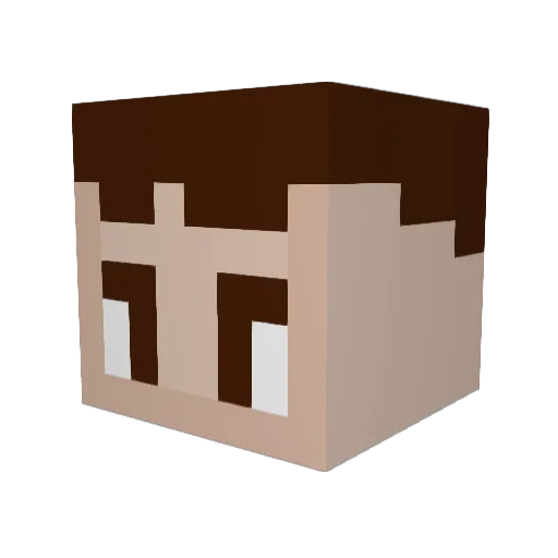 Juandis Minecraft avatar head, 3D render