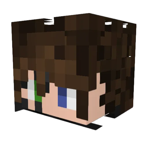 Juandroide Minecraft avatar head, 3D render