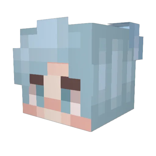 Juanero4 Minecraft avatar head, 3D render