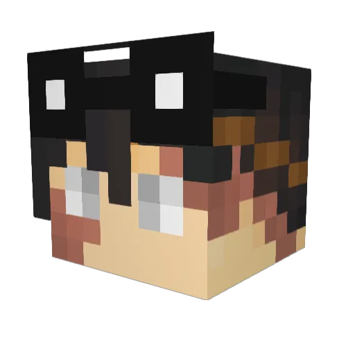 Juanexx Minecraft avatar head, 3D render