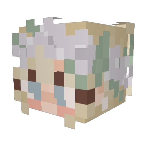 Juanfdezz Minecraft avatar head, 3D render