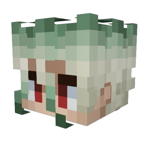 Juanfi Minecraft avatar head, 3D render