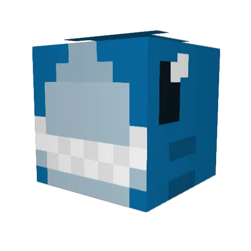 Juangetaa Minecraft avatar head, 3D render