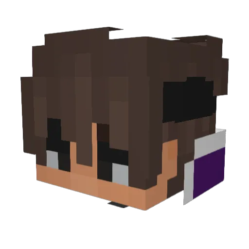 Juaniamado0 Minecraft avatar head, 3D render