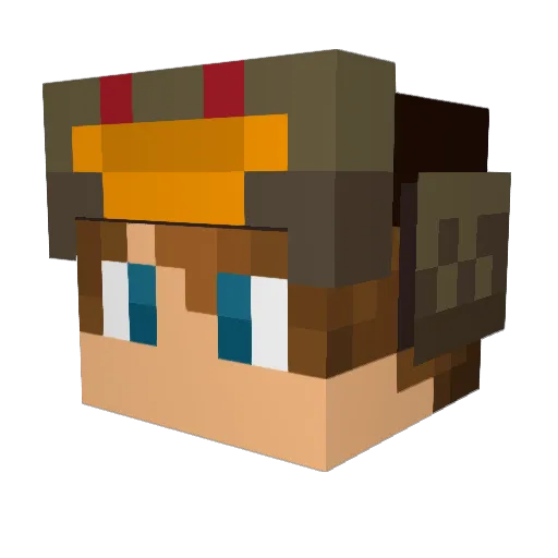 Juanissj Minecraft avatar head, 3D render