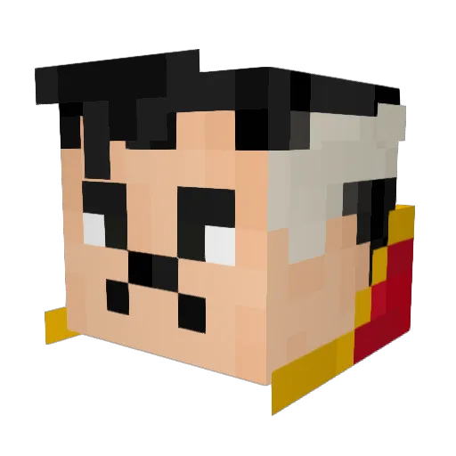 Juanjix Minecraft avatar head, 3D render