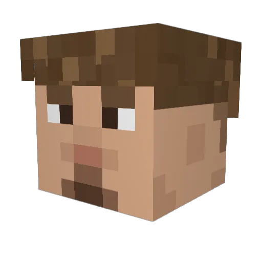 JuanjoZex Minecraft avatar head, 3D render