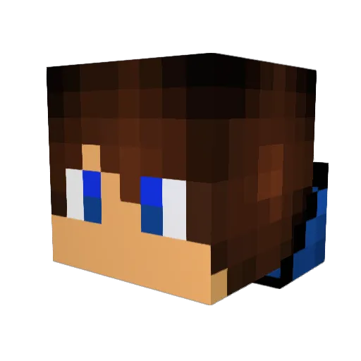 JuankiNice Minecraft avatar head, 3D render
