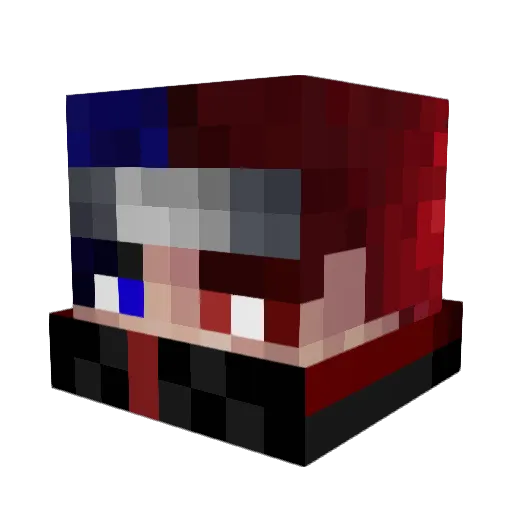 Juanma21XD Minecraft avatar head, 3D render