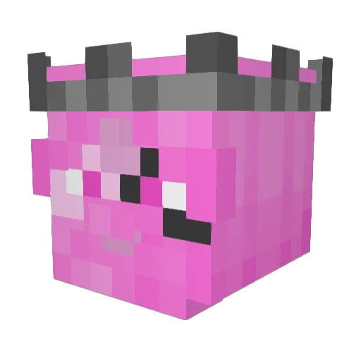 Juannas Minecraft avatar head, 3D render